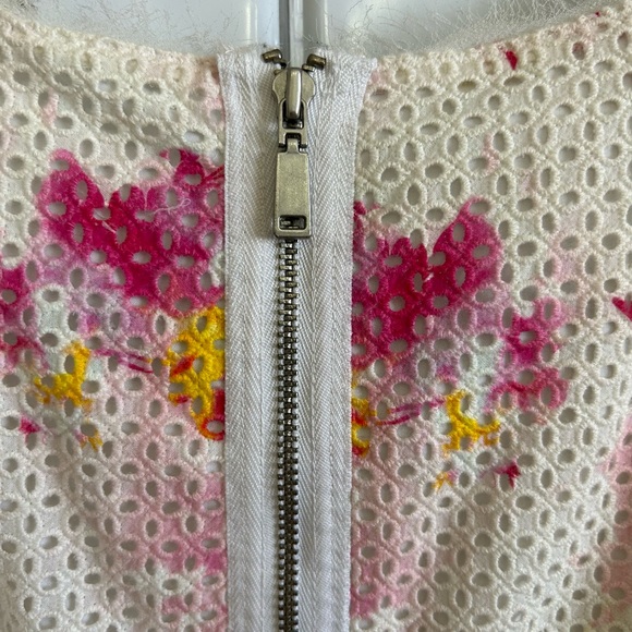 Elie Tahari floral / full Zíper Mini Dress Size 2 US - Picture 3 of 7